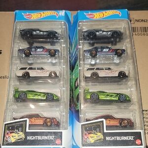 Black and White Die-Cast Toy Cars Set